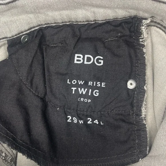 BDG Low Rise Twig Crop Gray Jeans - Picture 5 of 6